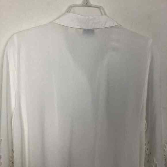 Anthropologie Cafe Marrahcoh Boho White Bell Sleeve Top Size Medium - Picture 7 of 11